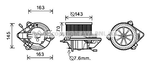 AVA QUALITY COOLING Sähkömoottori, sisätilanpuhallin CN7508